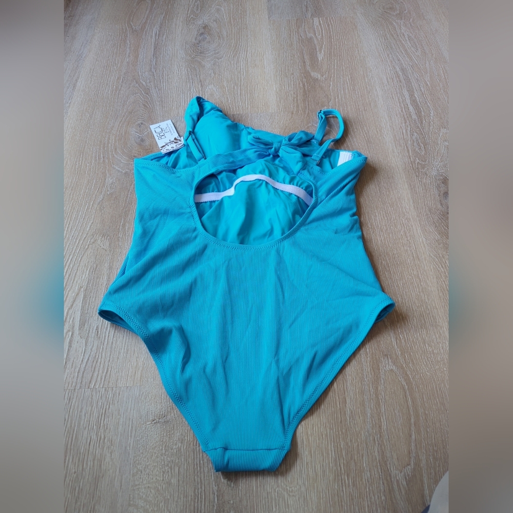 NWT BECCA One Piece Bathing Suit Asymmetrical One Shoulder Cut Out Swimsuit 1X - Picture 5 of 5
